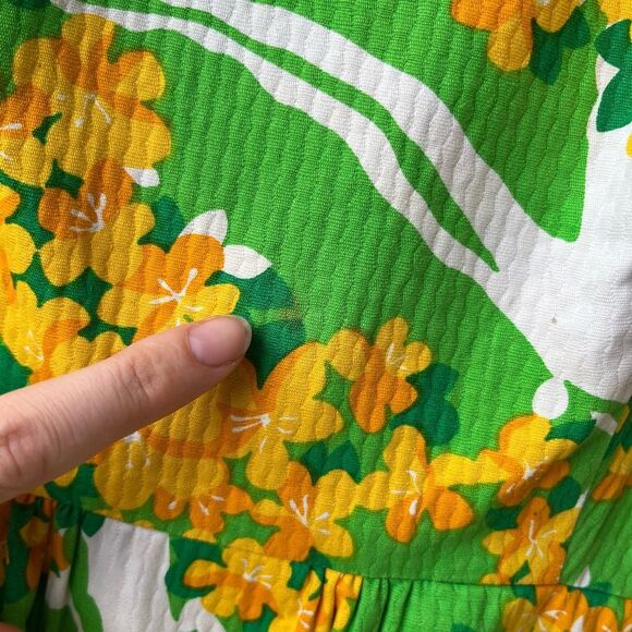 Vintage 1960s Malia Honolulu Hawaiian Fit and Flare Floral Dress – XS/S - Picture 14 of 16